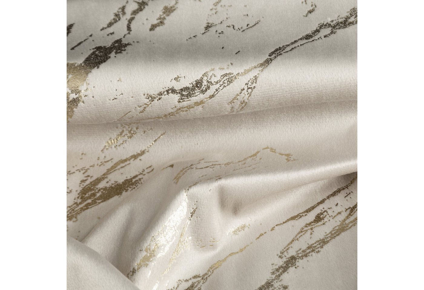 Eurofirany Vorhang Elegante, blickdichte Vorhänge aus Samt mit Glanzdruck, Kräuselband, Kräuselband Ösen Tunnelzug Polyester 140x250 140x270 cm – Bild 5 von 5