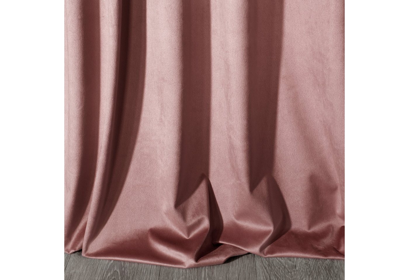 Eurofirany Vorhang VELVET (2 St), Kräuselband, blickdicht, Samt, 2er-Set Vorhang aus Velvet, mit mittlerem Verdunkelungsgrad, Tunnelzug – Bild 3 von 5