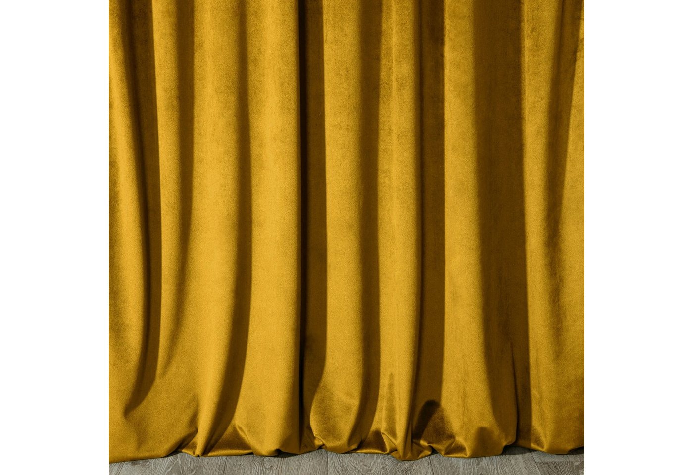 Eurofirany Vorhang VELVET (2 St), Ösen, blickdicht, Samt, 2er-Set Ösenschals aus Velvet, mit mittlerem Verdunkelungsgrad – Bild 3 von 5