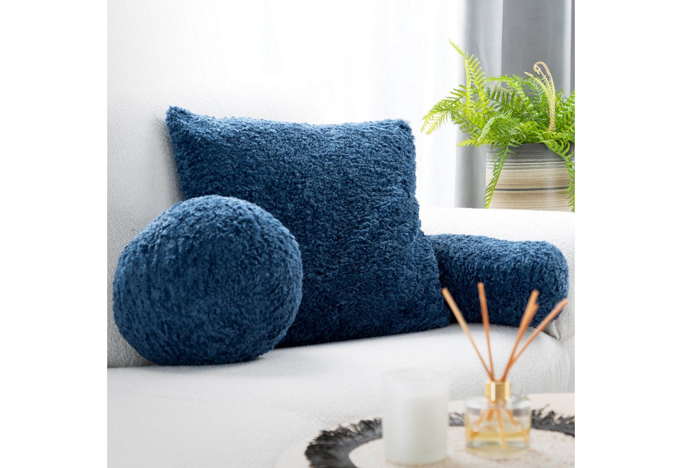 Wohndecke Bouclé, Eurofirany, Kuscheldecke in Schaffell-Optik, weich & gemütlich – Bild 3 von 4