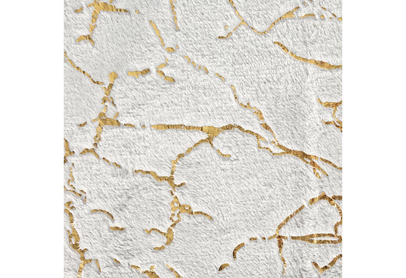 Wohndecke MARMOR, Eurofirany, 150x200 goldenes Marmor-Muster, silber, creme, schwarz, weiß – Bild 3 von 4