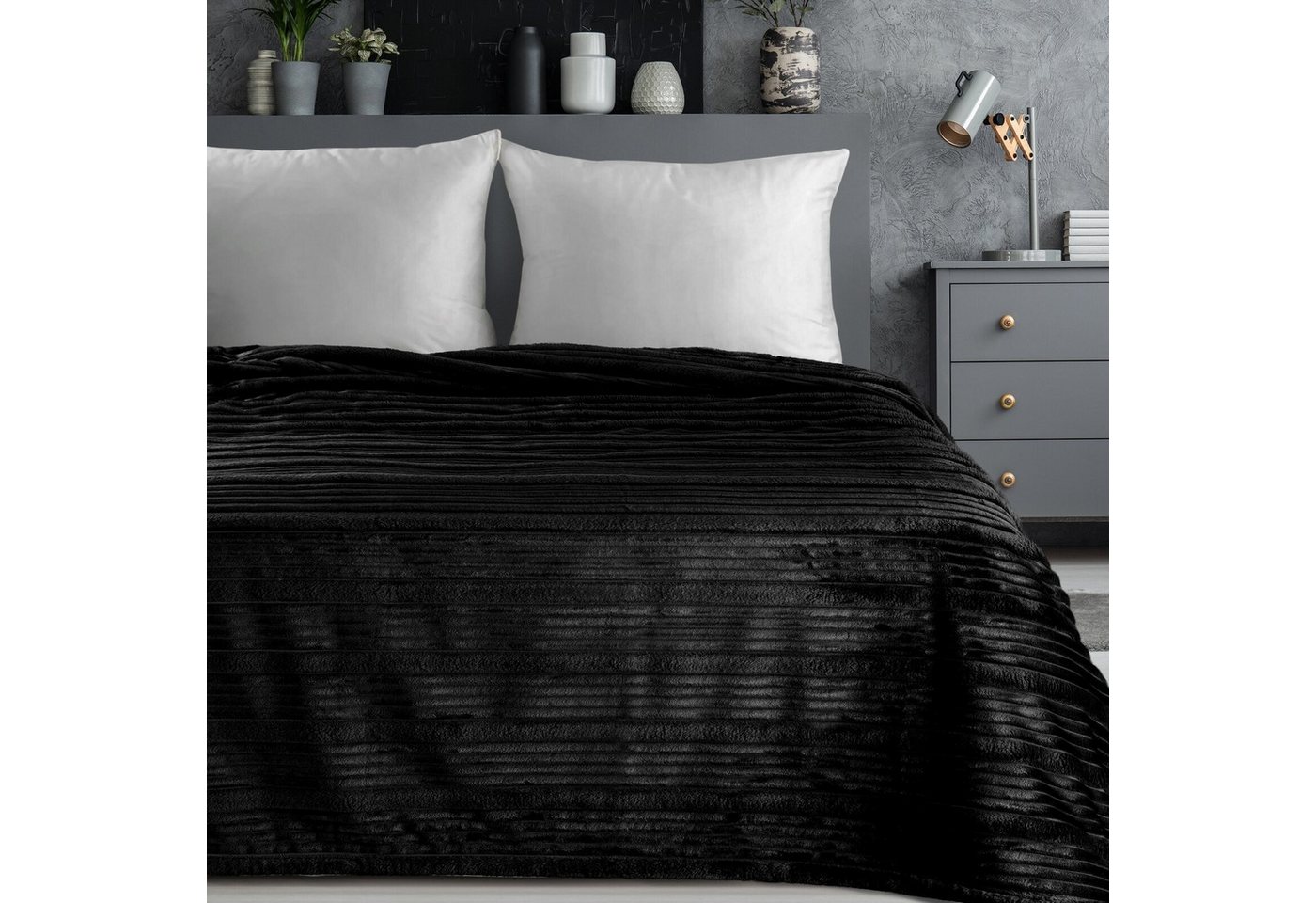 Wohndecke NINA, Eurofirany, Kuscheldecke mit Streifen-Steppung Gestreifte Decke Gesteppt – Bild 2 von 5