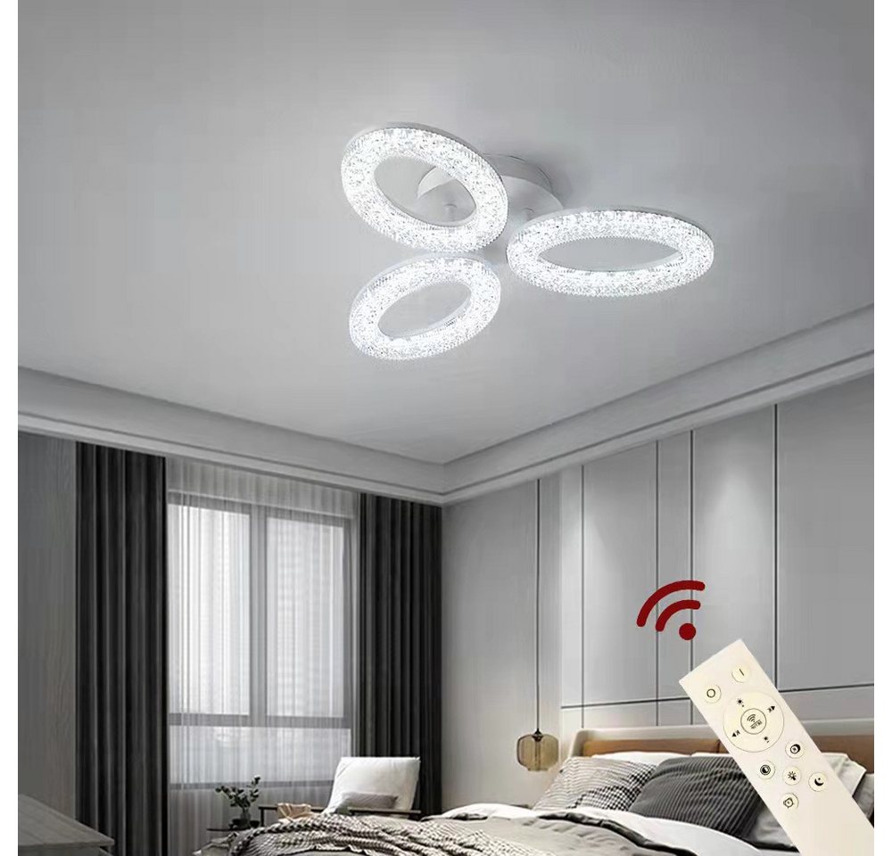 Eurohandisplay LED Deckenleuchte LED Deckenlampe Fernbedienung Lichtfarbe/Helligkeit einstellbar, LED fest integriert, Warmweiß mit Kaltweiß einstellbar, Lichtf – Bild 2 von 2