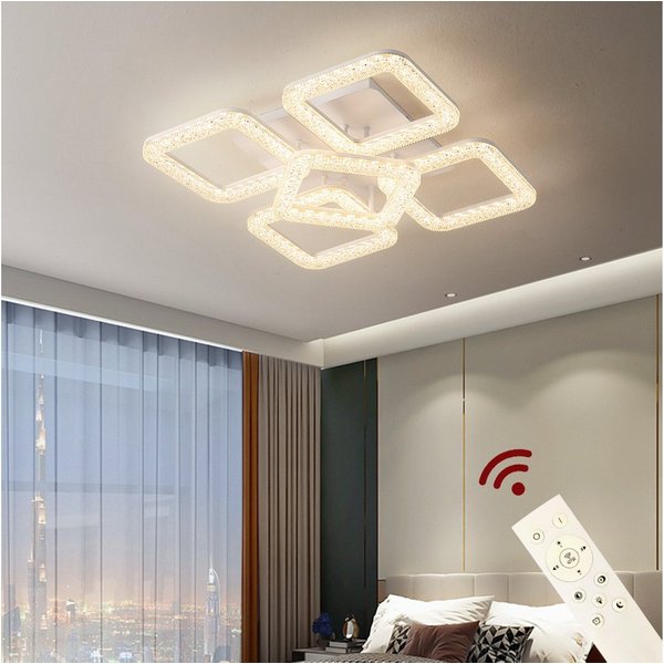 Eurohandisplay LED Deckenleuchte LED Deckenlampe Lampe Fernbedienung Lichtfarbe/Helligkeit einstellbar, LED fest integriert, Einstellbar, Mit Fernbedienung Lich
