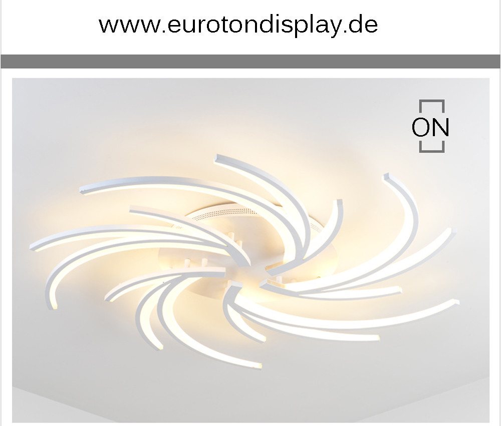 Eurohandisplay LED Deckenleuchte LED Deckenleuchte 2042 Fernbedienung Lichtfarbe einstellbar dimmbar, LED fest integriert, Warmweiß, Neutralweiß, Kaltweiß, Lich – Bild 2 von 5