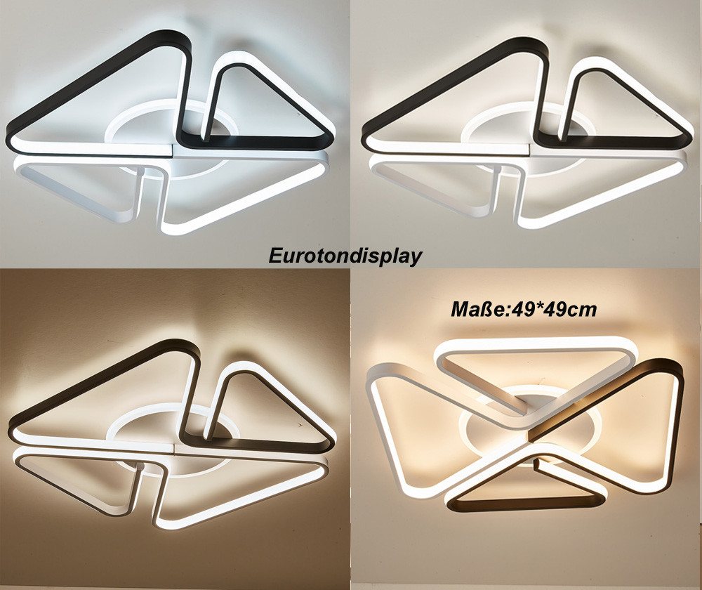 Eurohandisplay LED Deckenleuchte LED Deckenleuchte Deckenlampe Fernbedienung Farbton steuerbar dimmbar, LED fest integriert, Warm- bis Kaltweiß, Mit Fernbedienu – Bild 3 von 3