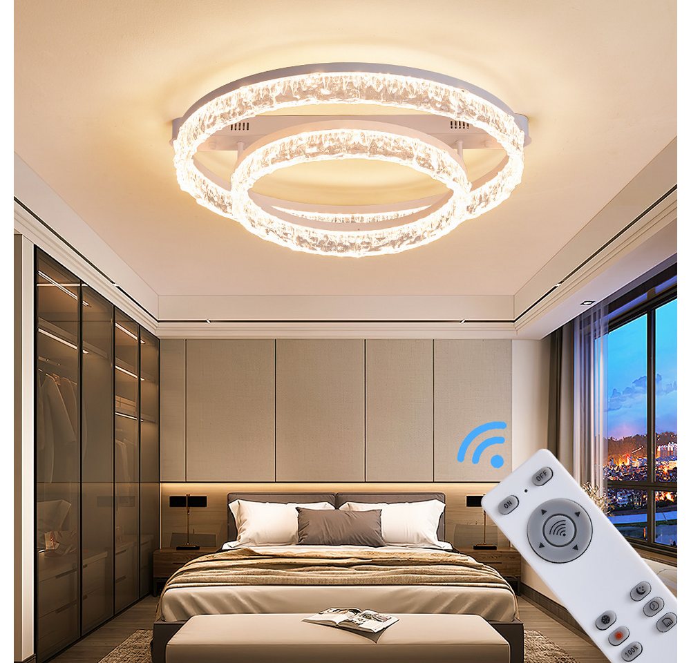 Eurohandisplay LED Deckenleuchte LED Deckenleuchte Fernbedienung/Handy-App Lichtfarbe einstellbar, LED fest integriert, Warmweiß- bis Kaltweiß, Lichtfarbe und H – Bild 2 von 5