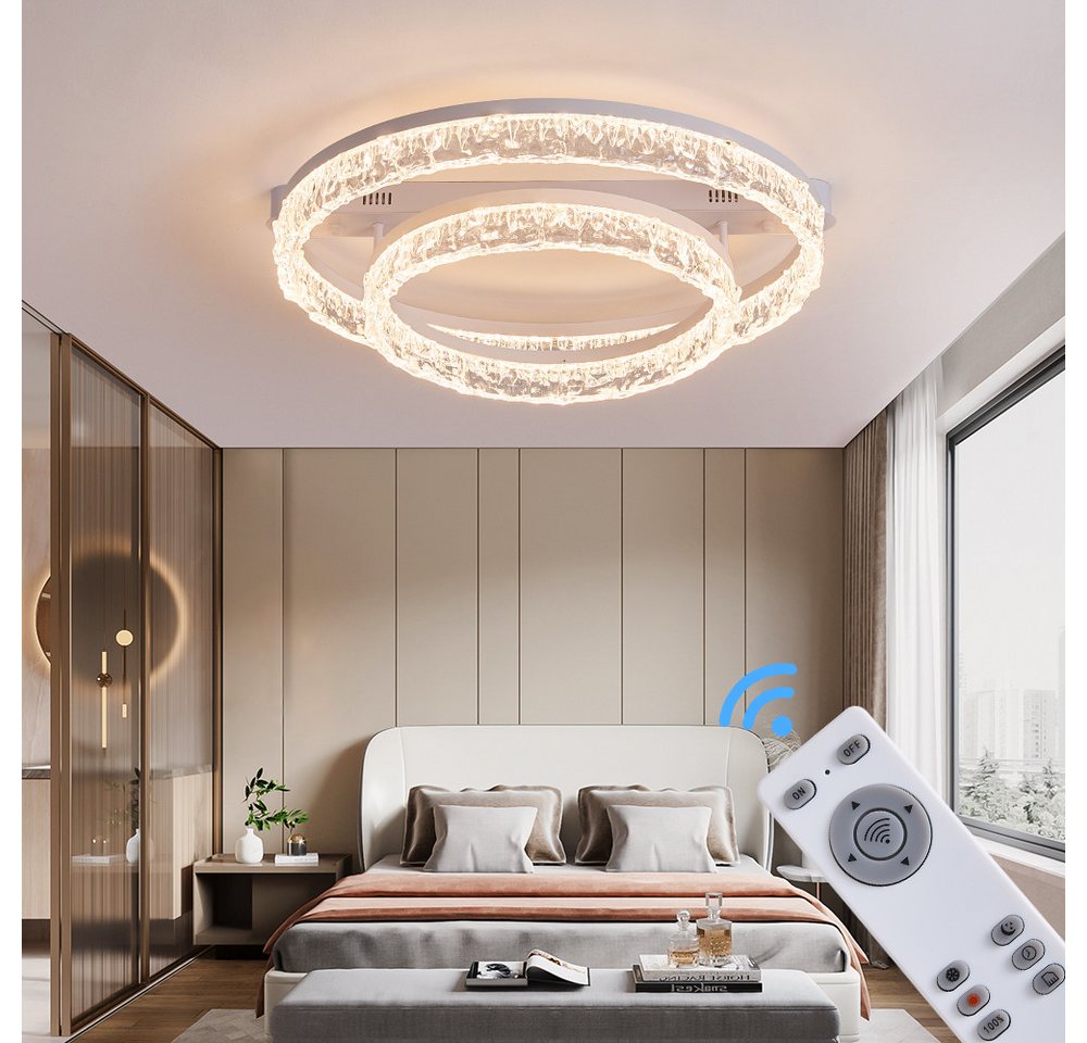 Eurohandisplay LED Deckenleuchte LED Deckenleuchte Fernbedienung/Handy-App Lichtfarbe einstellbar, LED fest integriert, Warmweiß- bis Kaltweiß, Lichtfarbe und H – Bild 3 von 5