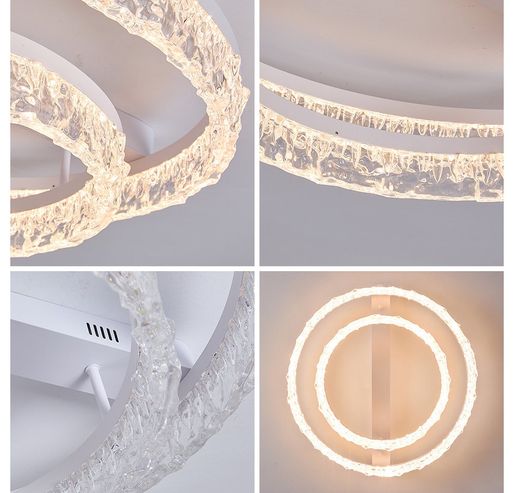 Eurohandisplay LED Deckenleuchte LED Deckenleuchte Fernbedienung/Handy-App Lichtfarbe einstellbar, LED fest integriert, Warmweiß- bis Kaltweiß, Lichtfarbe und H – Bild 5 von 5