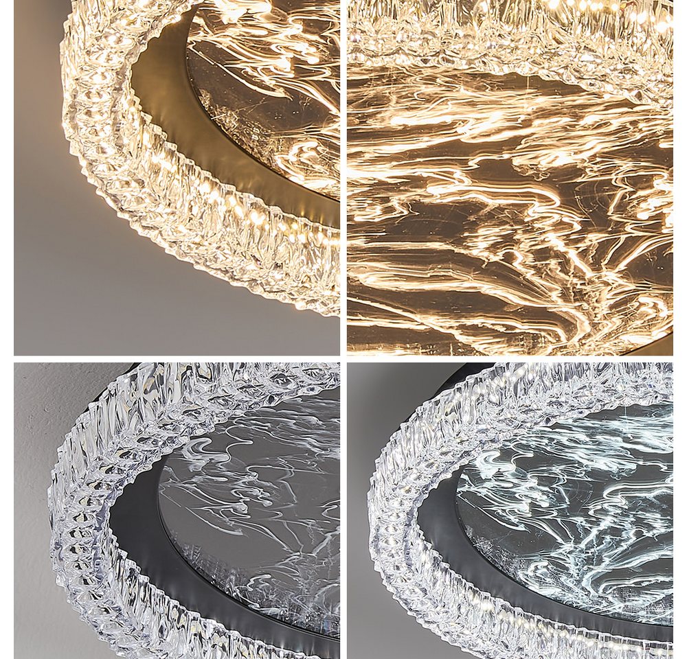 Eurohandisplay LED Deckenleuchte LED Deckenleuchte Fernbedienung Lichtfarbe/Helligkeit einstellbar, LED fest integriert, Kaltweiß, Neutralweiß, Warmweiß, Lichtf – Bild 4 von 5