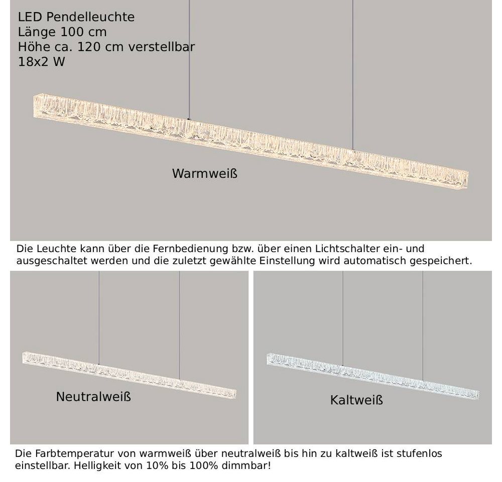 Eurohandisplay LED Deckenleuchte LED Deckenleuchte mit Fernbedienung Lichtfarbe Helligkeit einstellbar, LED fest integriert, Neutralweiß, Kaltweiß, Warmweiß, Li – Bild 4 von 5