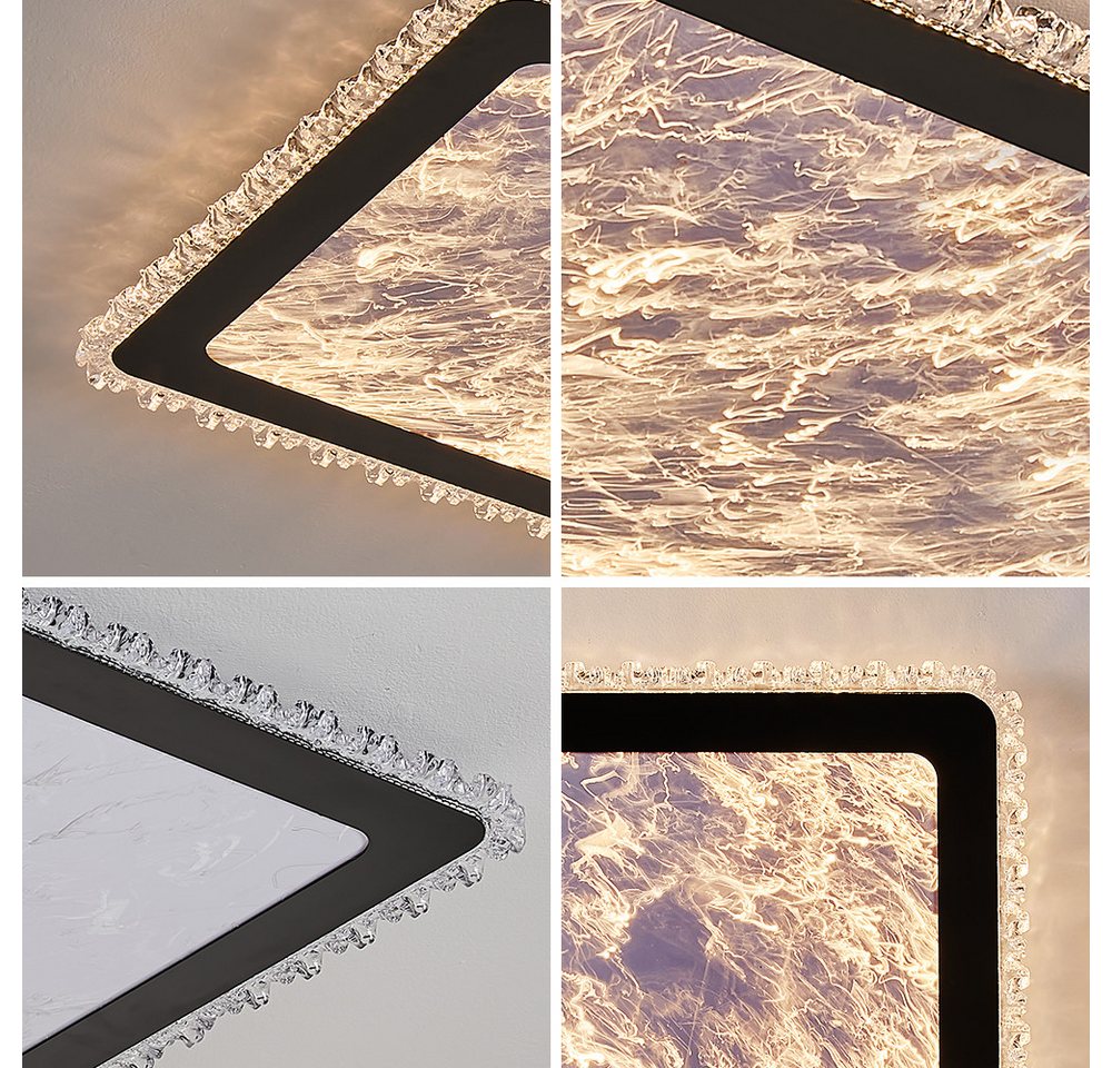Eurohandisplay LED Deckenleuchte LED Deckenleuchte mit Fernbedienung Lichtfarbe Helligkeit einstellbar, LED fest integriert, Neutralweiß, Kaltweiß, Warmweiß, Li – Bild 4 von 5