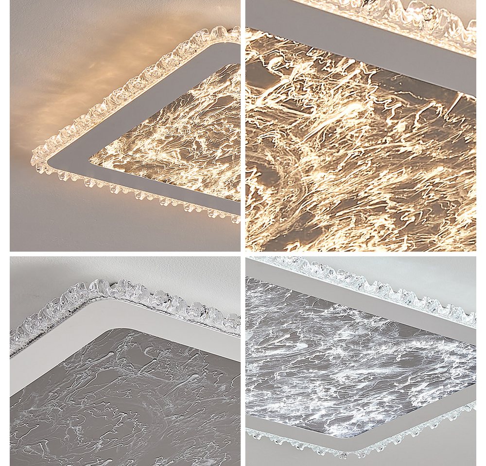 Eurohandisplay LED Deckenleuchte LED Deckenleuchte mit Fernbedienung Lichtfarbe Helligkeit einstellbar, LED fest integriert, Neutralweiß, Kaltweiß, Warmweiß, Li – Bild 5 von 5