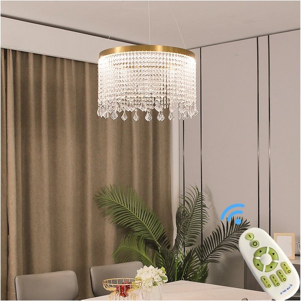 Eurohandisplay LED Pendelleuchte LED Pendelleuchte Hängelampe Fernbedienung dimmbar Farbton steubar, LED fest integriert, Kaltweiß- bis Warmweiß, Lichtfarbe und