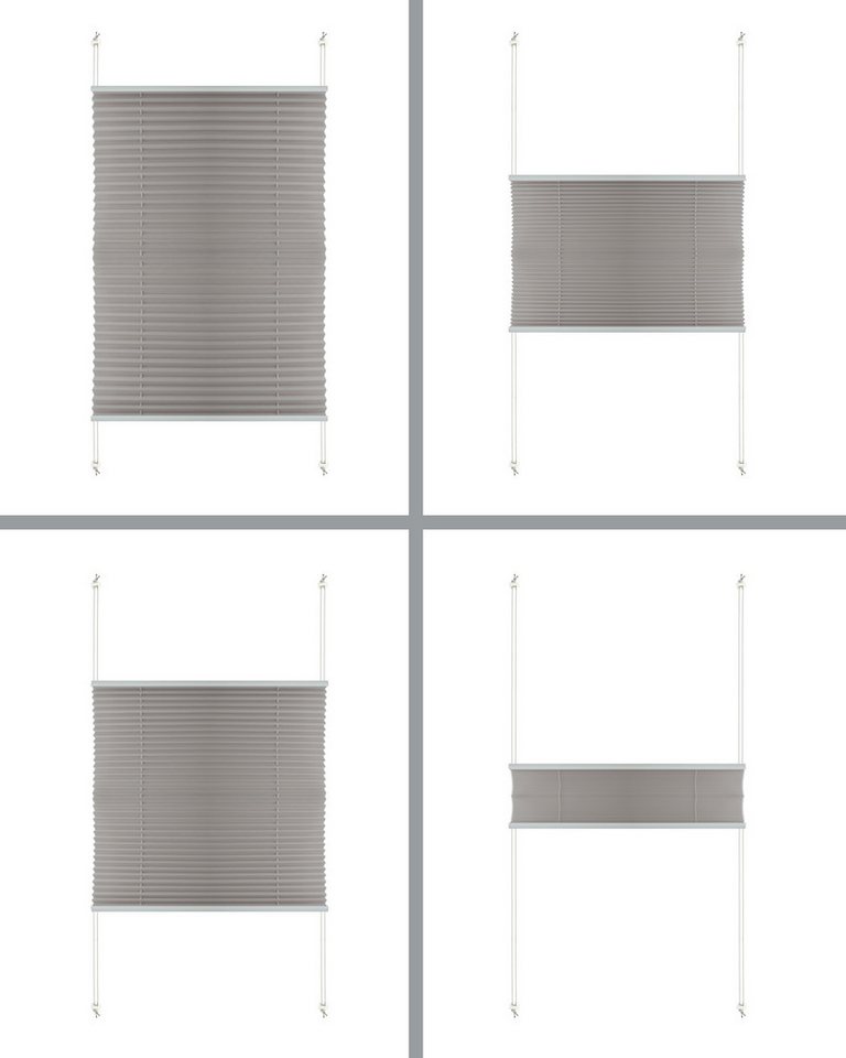 euroharry Plissee Plisse Rollo Plisseerollo Easyfix ohne Bohren Jalousie Pleated Blind – Bild 3 von 4