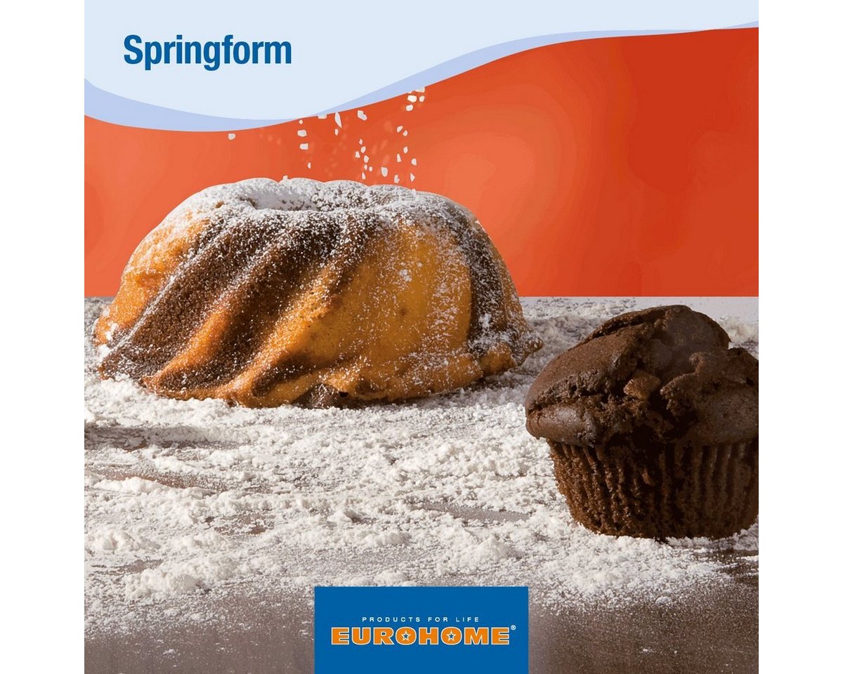 EUROHOME Springform Kuchenform rund Ø26 cm Antihaftbeschichtung, (2-tlg), Kuchenform rund - Backform Kuchen antihaft – Bild 5 von 5