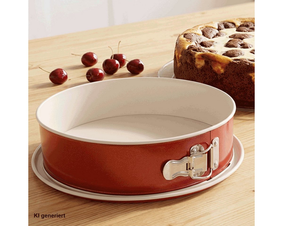 EUROHOME Springform runde Springform Ø28 cm Antihaftbeschichtung Flachboden auslaufsicher, (1-tlg), Kuchenform rund - Backform Kuchen antihaft – Bild 2 von 5