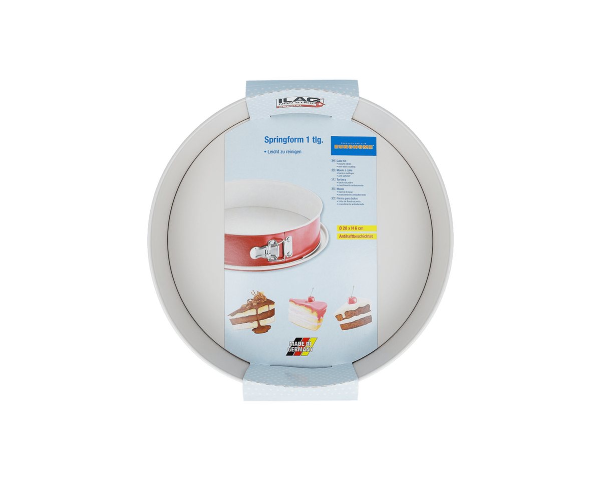 EUROHOME Springform runde Springform Ø28 cm Antihaftbeschichtung Flachboden auslaufsicher, (1-tlg), Kuchenform rund - Backform Kuchen antihaft – Bild 5 von 5