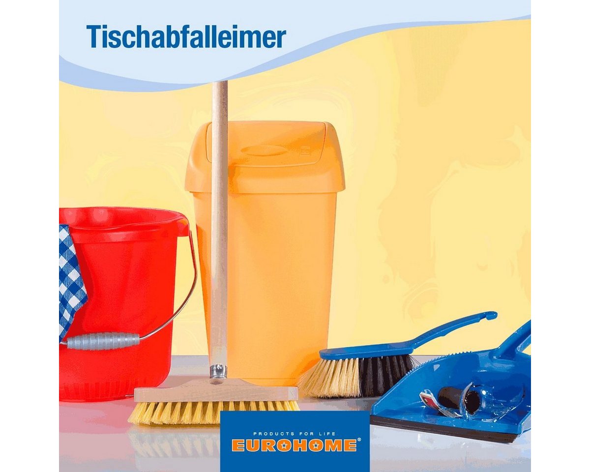EUROHOME Tischrestebehälter Abfallbehälter Küche - Mini Abfalleimer - Kosmetikeimer, Auto Mülleimer mit Deckel - Schminktisch Zubehör – Bild 3 von 3
