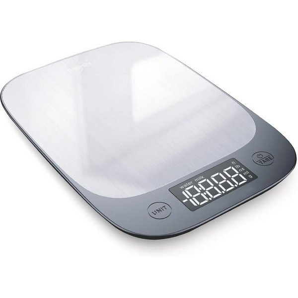 EUROPAPA Küchenwaage Küchenwaage digital mit großem LCD-Anzeige, (1G/5KG Grammwaage mit großem LCD-Anzeige, Digitalwaage Briefwaage mit Großer Edelstahl Wiegefl