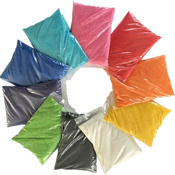 Eurosand Streudeko FARBSAND, Decosand Set 0,5mm (Mix 1) 10x500g = 5kg.