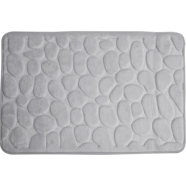 Euroshowers GmbH Badematte Memory Foam Rimini Hellgrau 60 × 95 cm, 100% polyester, memory foam (stoppning), latex SBR, rechteckig