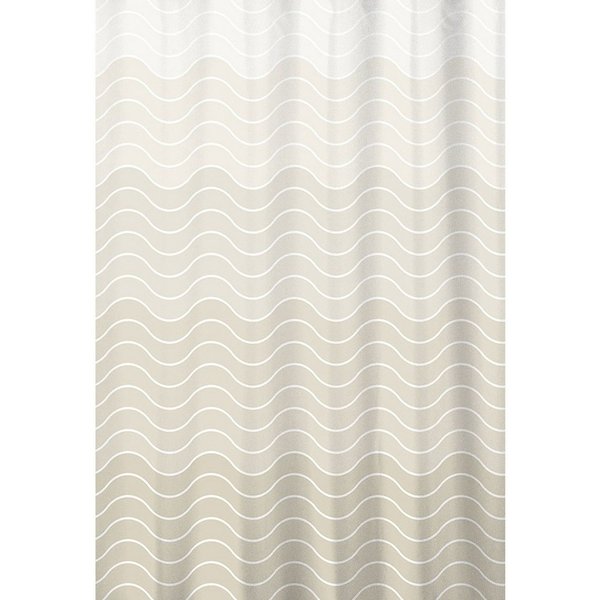 Euroshowers GmbH Duschvorhang Sinus 180 × 200 cm Polyester mit 12 Ringen Breite 180 cm