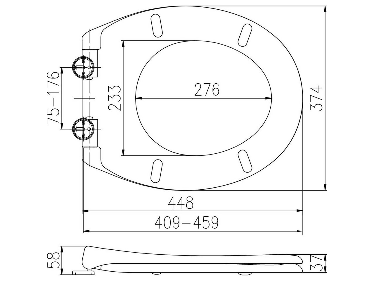 Euroshowers GmbH WC-Sitz Soft Touch Weiß mit Absenkautomatik und abnehmbar, Soft-Close, abnehmbar, Thermoplast, pflegeleicht, schnelle Montage – Bild 5 von 5