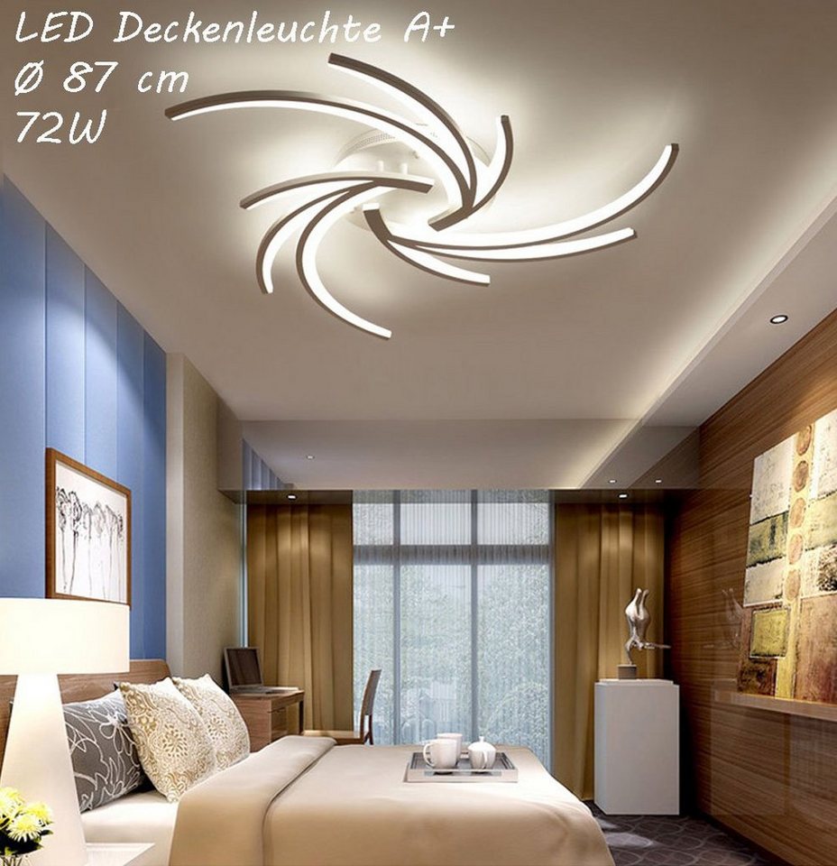 Euroton LED Deckenleuchte LED Deckenleuchte 2042 Fernbedienung Lichtfarbe einstellbar dimmbar, LED fest integriert, kaltweiß-warmweiß, 7000k-3000k stufenlos ein – Bild 2 von 5