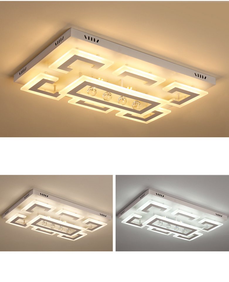 Euroton LED Deckenleuchte LED Deckenleuchte mit Fernbedienung Lichtfarbe/Helligkeit einstellbar, LED fest integriert, mit Fernbedienung warmweiß über neutralwei – Bild 3 von 5