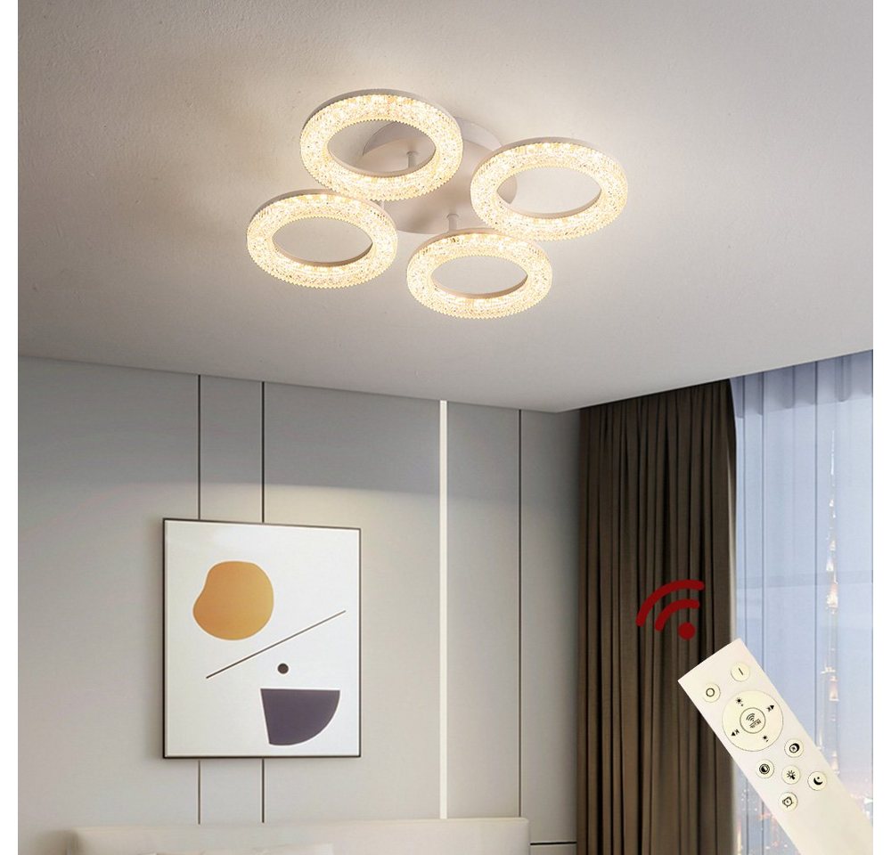 Eurotondisplay LED Deckenleuchte LED Deckenlampe Fernbedienung Lichtfarbe/Helligkeit einstellbar, LED fest integriert, mit Fernbedienung kaltweiß-neutalweiß -wa – Bild 2 von 5