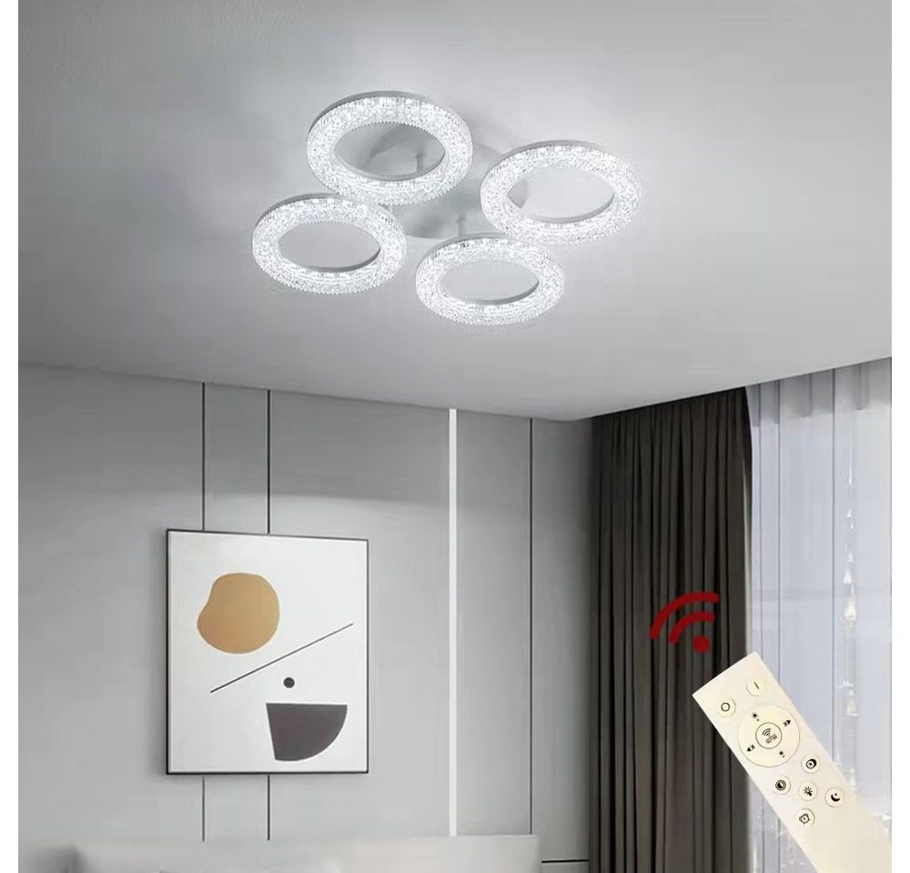 Eurotondisplay LED Deckenleuchte LED Deckenlampe Fernbedienung Lichtfarbe/Helligkeit einstellbar, LED fest integriert, mit Fernbedienung kaltweiß-neutalweiß -wa – Bild 3 von 5