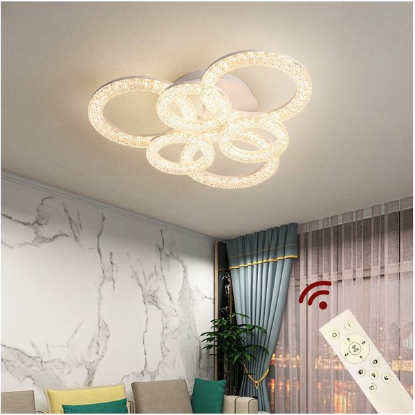 Eurotondisplay LED Deckenleuchte LED Deckenlampe Fernbedienung Lichtfarbe/Helligkeit einstellbar, LED fest integriert, mit Fernbedienung kaltweiß-neutalweiß -wa