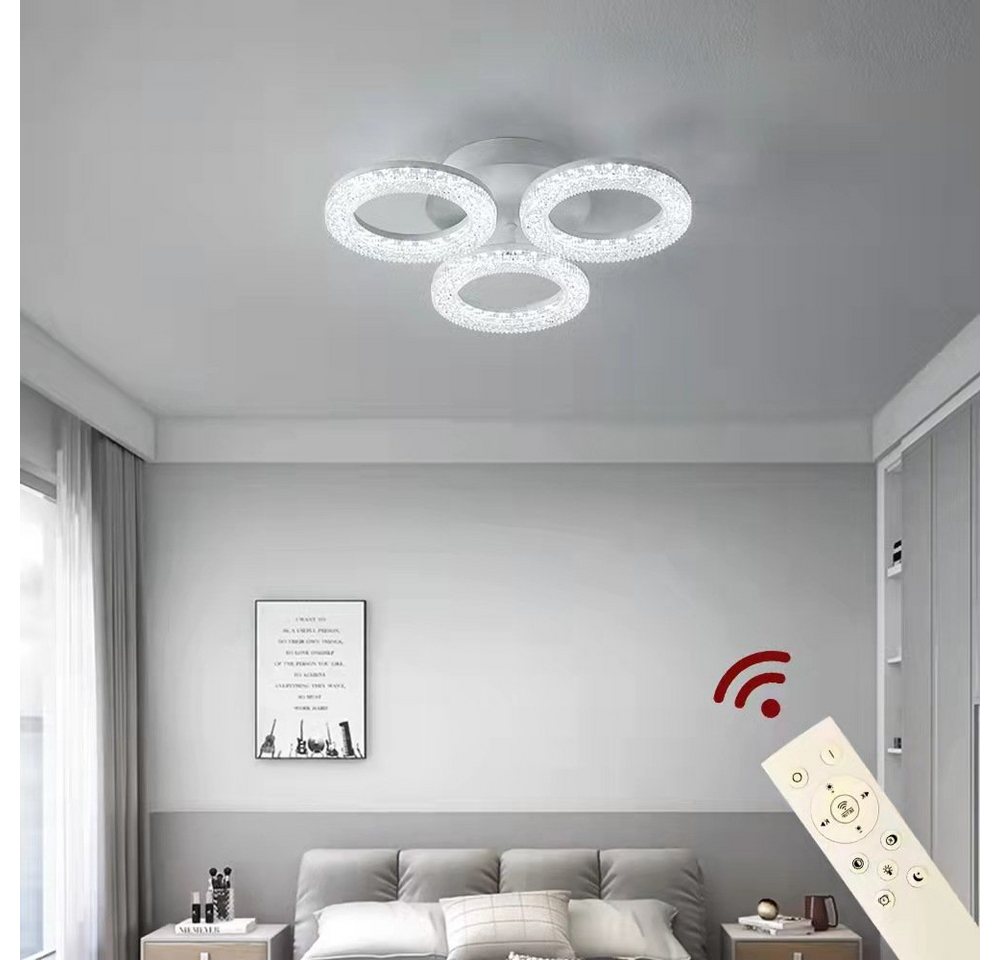Eurotondisplay LED Deckenleuchte LED Deckenlampe Fernbedienung Lichtfarbe/Helligkeit einstellbar, LED fest integriert, mit Fernbedienung kaltweiß-neutalweiß -wa – Bild 2 von 5