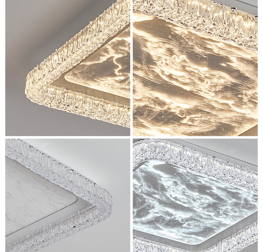 Eurotondisplay LED Deckenleuchte LED Deckenleuchte Fernbedienung Lichtfarbe/Helligkeit einstellbar, LED fest integriert, Neutralweiß, Kaltweiß, Warmweiß, Mit Fe – Bild 3 von 5