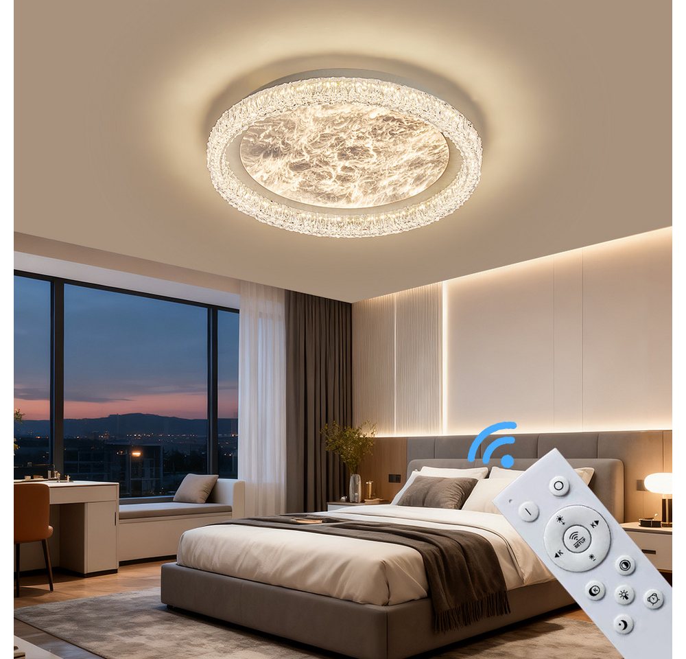 Eurotondisplay LED Deckenleuchte LED Deckenleuchte Fernbedienung Lichtfarbe/Helligkeit einstellbar, LED fest integriert, Neutralweiß, Kaltweiß, Warmweiß, Mit Fe – Bild 2 von 5