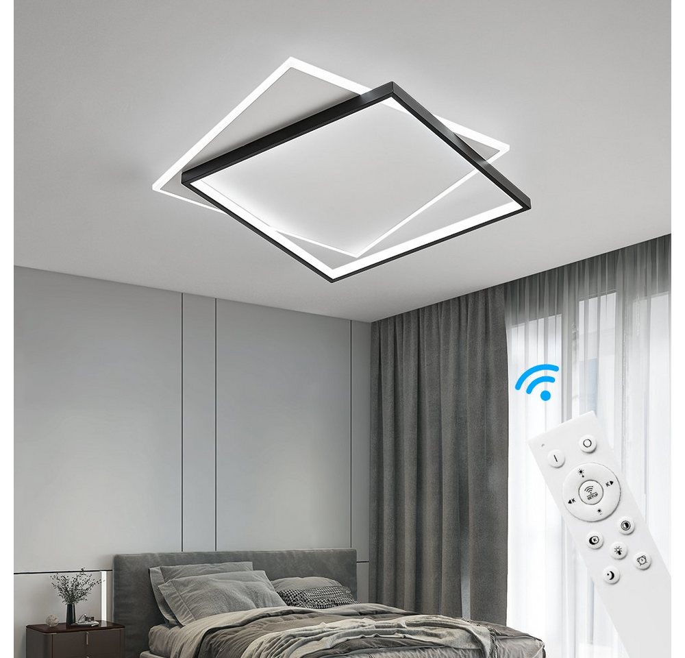 Eurotondisplay LED Deckenleuchte LED Deckenleuchte Fernbedienung Helligkeit einstellbar schwarz weiß, LED fest integriert, Farbwechsler, Neutralweiß, Warmweiß,  – Bild 5 von 5