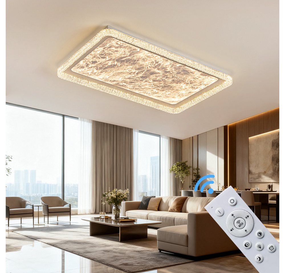 Eurotondisplay LED Deckenleuchte LED Deckenleuchte Fernbedienung Lichtfarbe/Helligkeit einstellbar, LED fest integriert, Neutralweiß, Kaltweiß, Warmweiß, Mit Fe – Bild 3 von 5