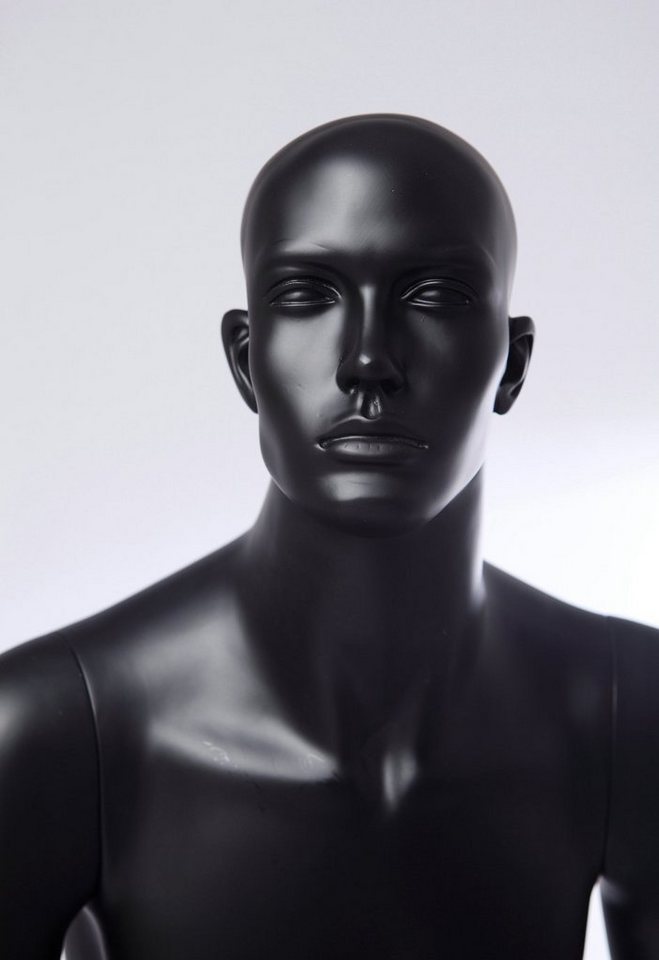 Eurotondisplay Schaufensterpuppe Schaufensterpuppe Mann sitzend weiß oder schwarz geformtes Gesicht neu – Bild 5 von 5