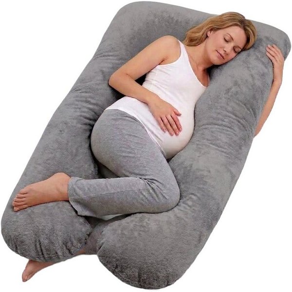 Eve Textile GmbH Seitenschläferkissen U-förmiges Schwangerschafts- und Ganzkörperkissen, Seitenschläferkissen, 1-tlg., U-Kissen, Mit Wellsoft-Plüschbezug U-Form