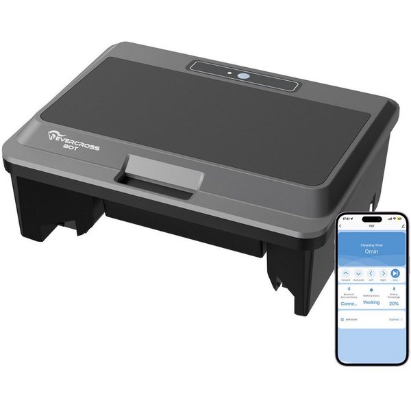 EVERCROSS BOT Poolroboter Y9T Pool Skimmer, intelligente Pfadplanung, Tasten & App-Bedienung, (automatisches Andocken, Tasten & App-Bedienung, max 140), Solarau