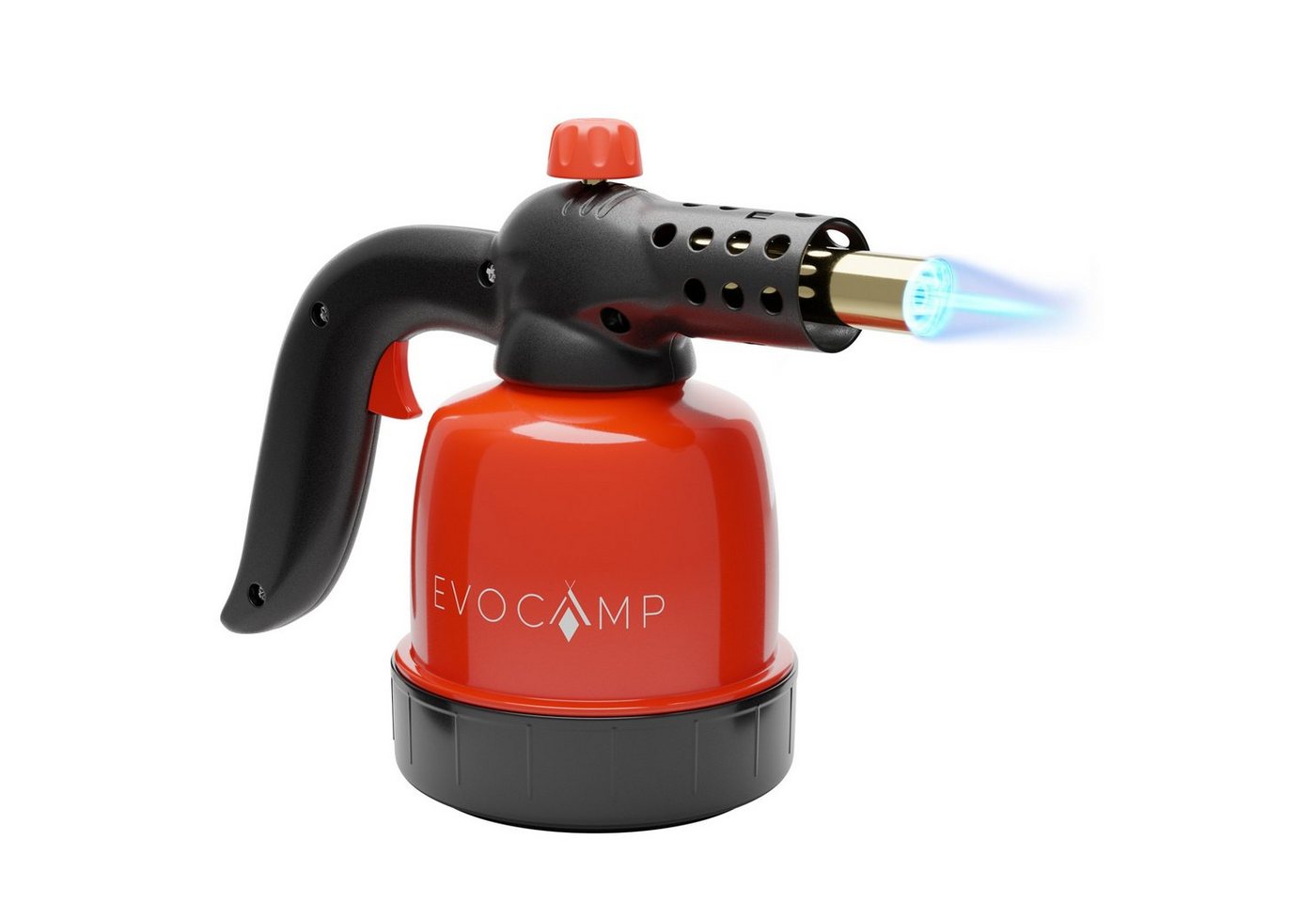 EVOCAMP Flambierbrenner Gasbrenner 1,3 kW, Küchenbrenner, Lötlampe mit Piezozündung, Max. Temperatur 1300°C, mit 4 Gaskartuschen 190g – Bild 2 von 5