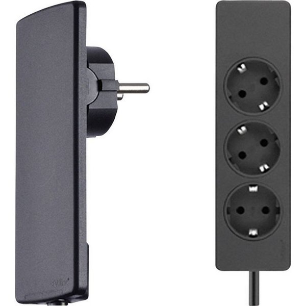 Evoline 3fach Steckdosenleiste mit Flachstecker 151000156100 Steckdosenleiste (Kabellänge 1.50 m)