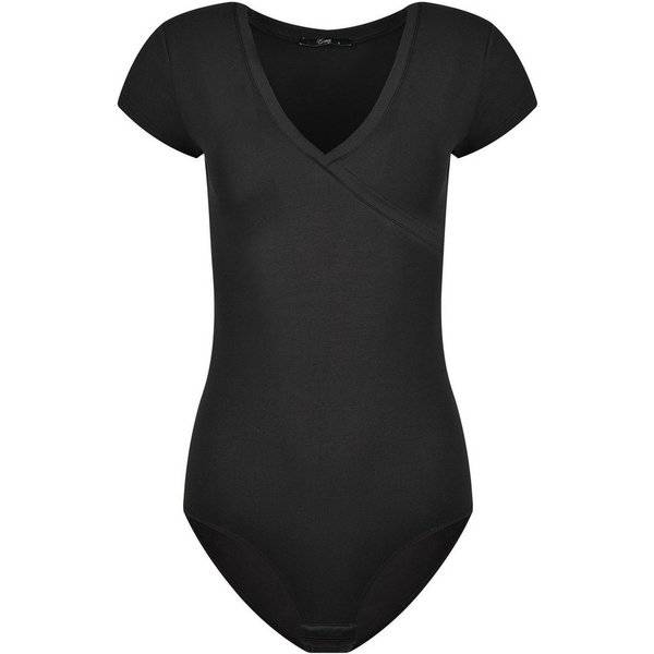 Evoni Body Damen Kurzarmbody V-Dekolleté