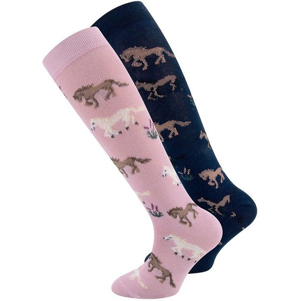 Ewers Kniestrümpfe Kniestrümpfe 2er Pack Pferde (2-Paar)