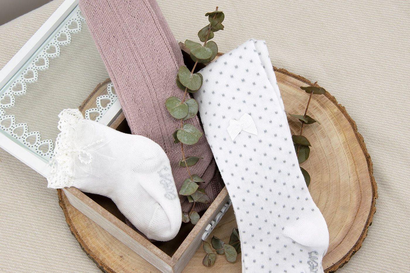 Ewers Socken Socken Taufsöckchen mit Spitze (2-Paar) – Bild 3 von 4