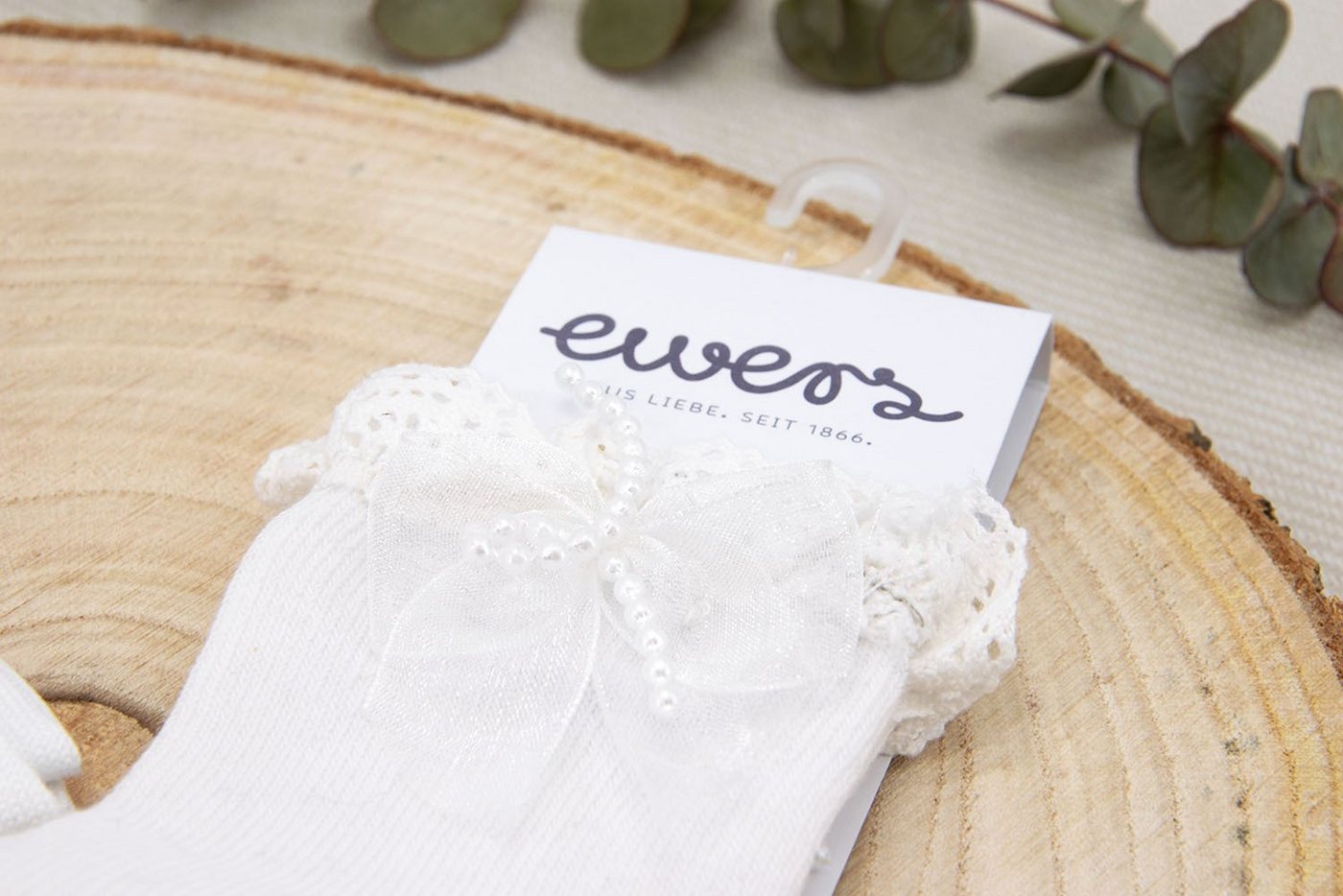 Ewers Socken Socken Taufsöckchen mit Spitze (2-Paar) – Bild 4 von 4