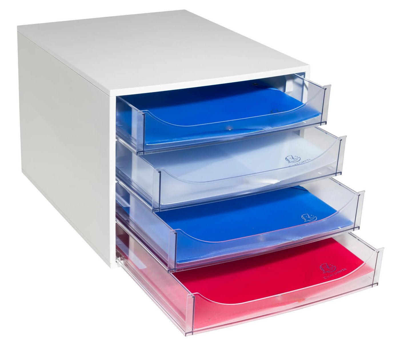 EXACOMPTA Schubladenbox ECOBOX Schubladenbox mit 4 Schubladen - Kristall - 228323D, Boxen einzen – Bild 5 von 5