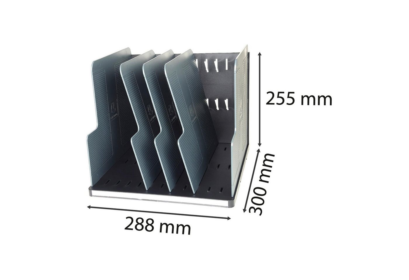 EXACOMPTA Schubladenbox MODULOTOP vertikaler Sorter 5 Trennplatten Schwarz/grau 390714D, Ordnungsmappen – Bild 2 von 2