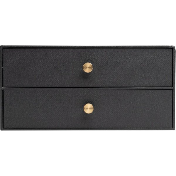 Exacompta Schubladenbox "Office By Me", 2 Schubladen, 35,5x17x27 cm, DIN A4+, schwarz
